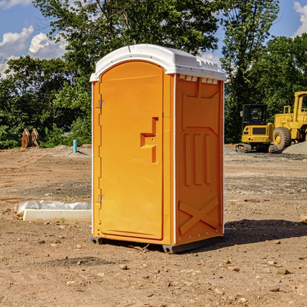 how often are the porta potties cleaned and serviced during a rental period in Livingston County